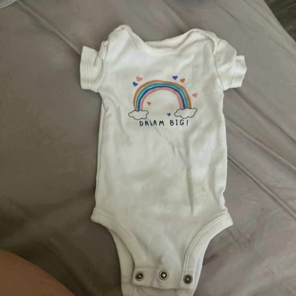 Dream Big White Baby Onesie